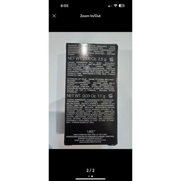 NARS Sephora Insider Mini Laguna Bronzer & Afterglow Lip Balm Set New Boxed - Picture 2 of 2